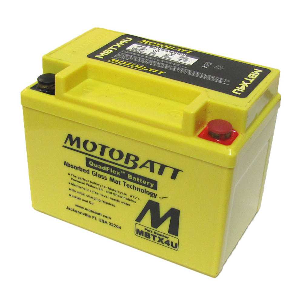 Motobatt MBTX4U / YB4L-B Underhållsfritt Mc Batteri 