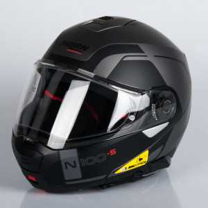 NOLAN N100-5 CLASSIC CONSISTENCY N-COM Öppningsbar Mc Hjälm Grå