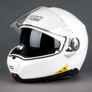 NOLAN N100-5 CLASSIC N-COM Öppningsbar Mc Hjälm Vit