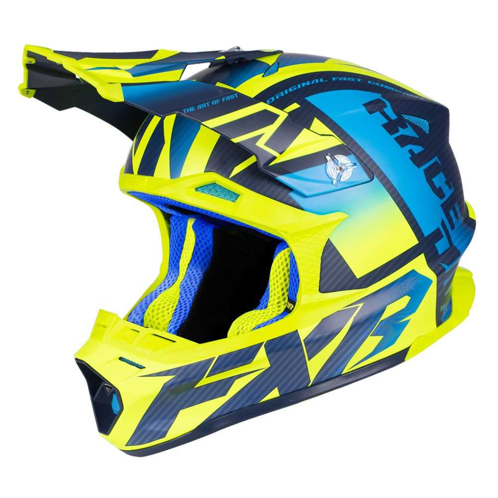 FXR Blade 2.0 Carbon Race Div Helmet Blå/Hi Vis/Navy