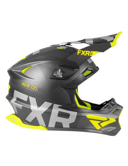 FXR Blade 2.0 Carbon Evo Helmet Svart/Hi Vis