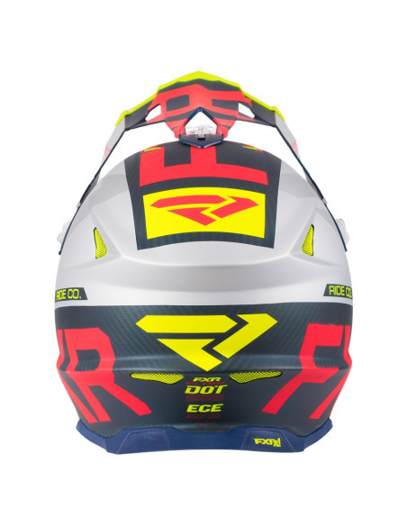 FXR Blade 2.0 Carbon Evo Helmet Navy/Röd/Hi Vis/Silver