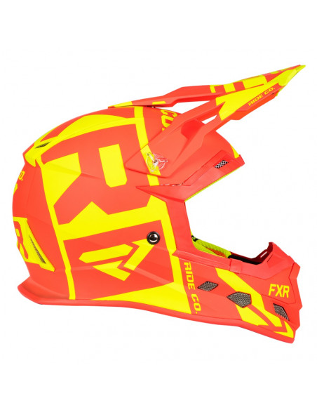 FXR Boost Clutch Helmet Hi Vis/Nuke Röd
