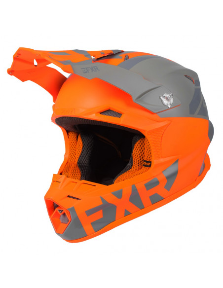 FXR Blade 2.0 Helium Helmet Flo Orange/Grå/Charcoal