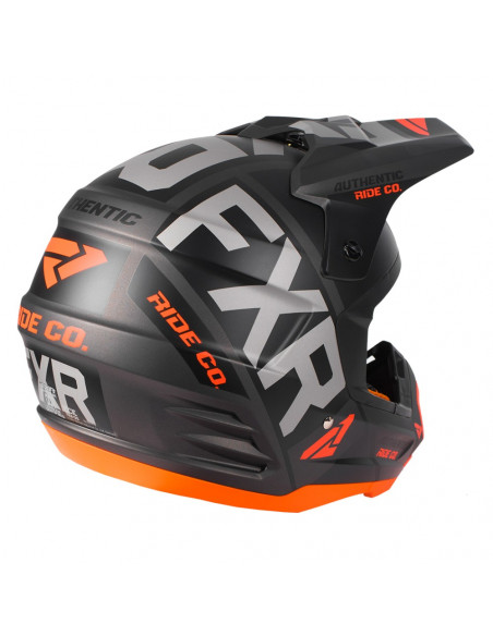FXR Torque Evo Helmet Svart/Flo Orange/Charcoal