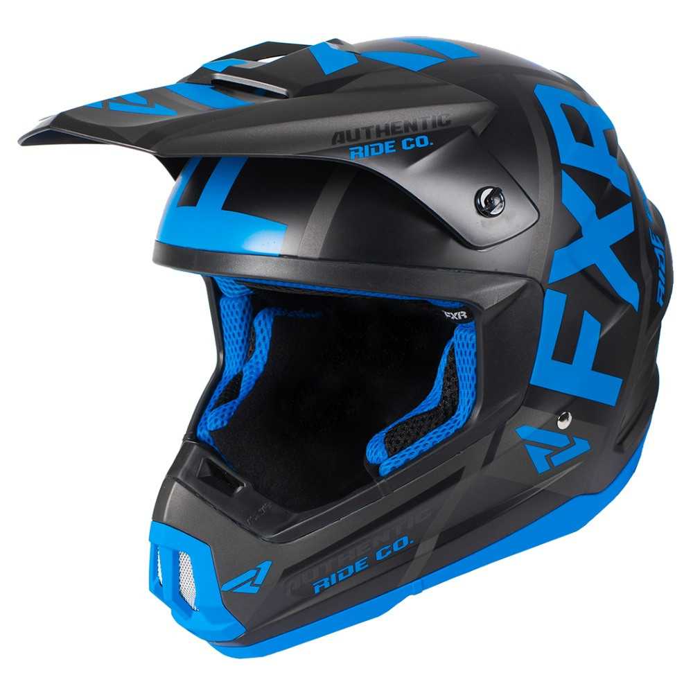 FXR Torque Evo Helmet Svart/Blå/Charcoal
