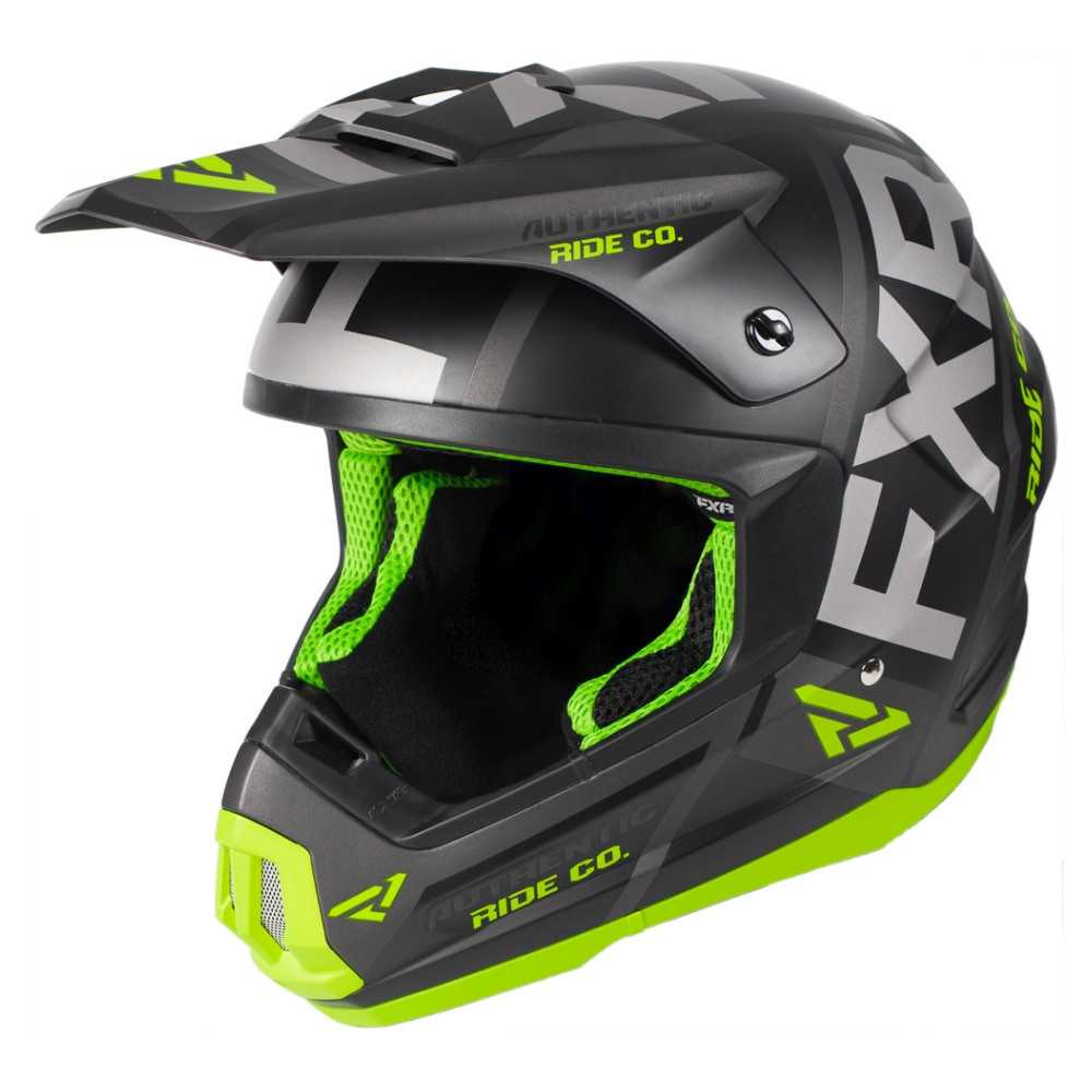 FXR Torque Evo Helmet Svart/Lime/Charcoal