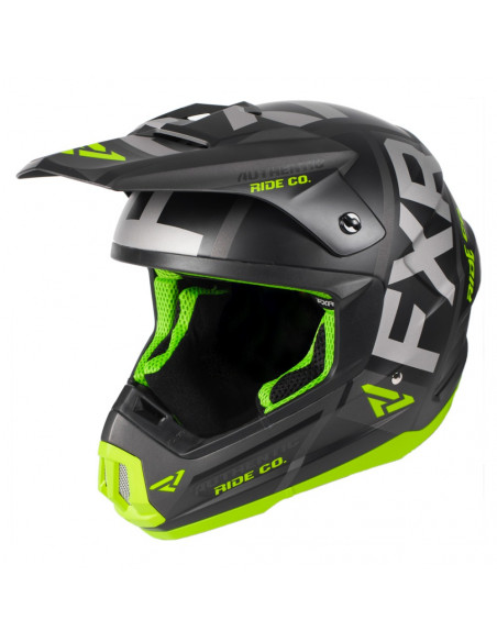 FXR Torque Evo Helmet Svart/Lime/Charcoal