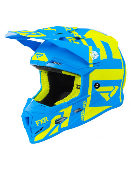 FXR Youth Boost Clutch Helmet Hi Vis/Blå