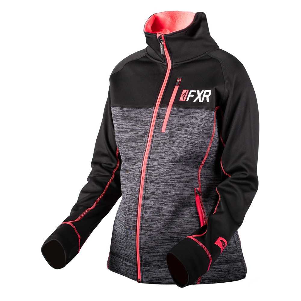 FXR Elevation Tech Zip-up Char Heather/Coral