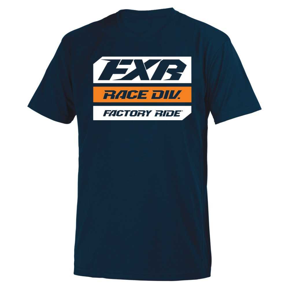FXR Race Division T-Shirt Navy/Orange