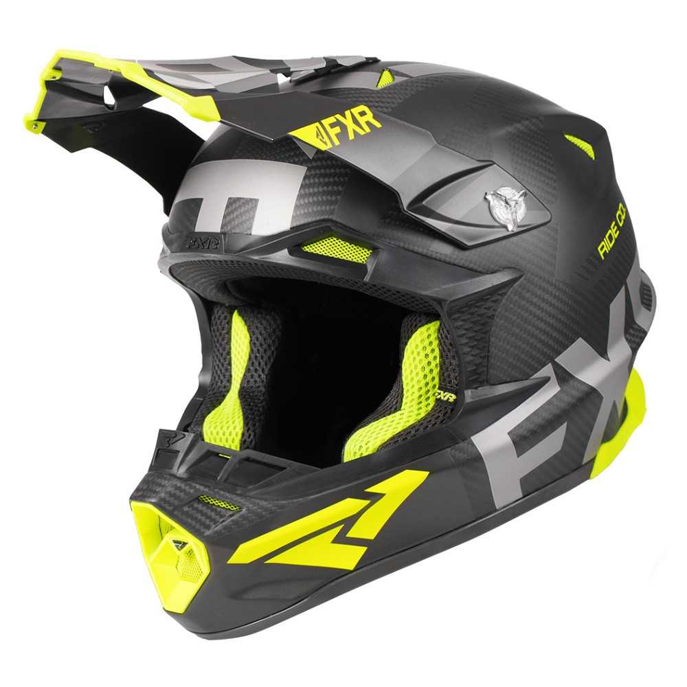 FXR Blade 2.0 Carbon Evo Helmet Svart/Hi Vis Unisex