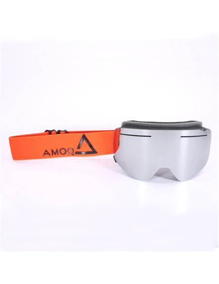 AMOQ Vision Skoterglasögon Orange-Black - Silver