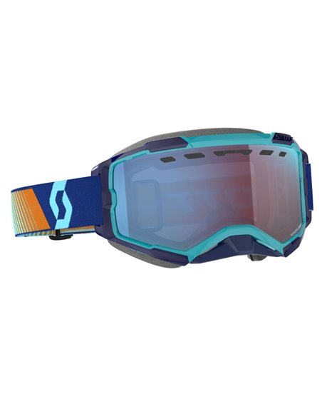Scott Goggle Fury Snow Cross royal blue/orange enhancer blue chrome