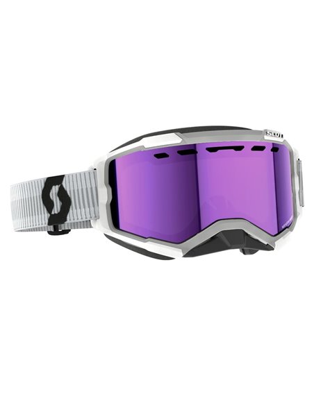 Scott Goggle Fury Snow Cross white enhancer purple chrome