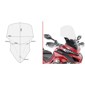 Givi Specific screen, transparent 59 x 43 cm (h x w) Multistrada 1200 (15)