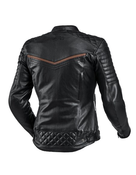 Sweep Scrambler dam skinnjacka, svart/brun, 38