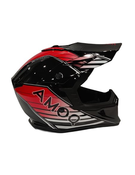 AMOQ Meteor V2 Helmet Axis Svart/Röd